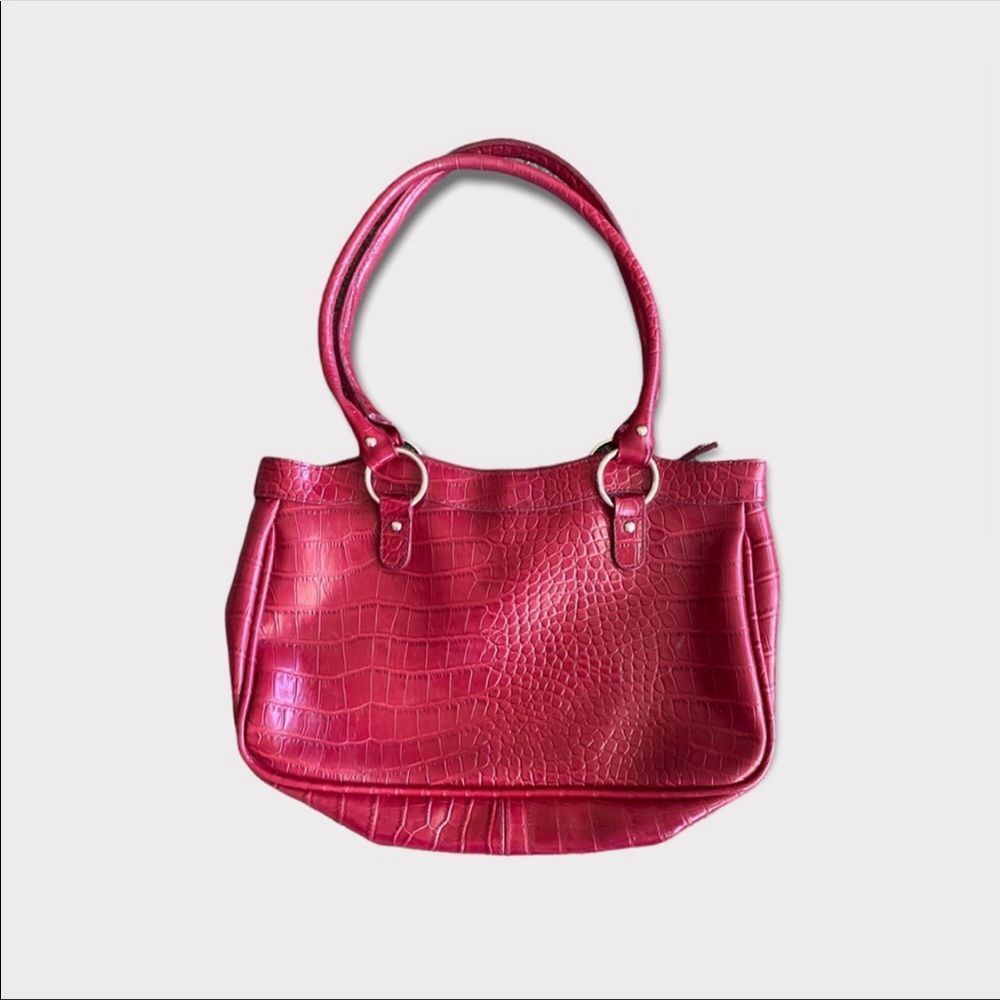 CLEO | Red Faux Snakeskin Purse - Picture 3 of 9